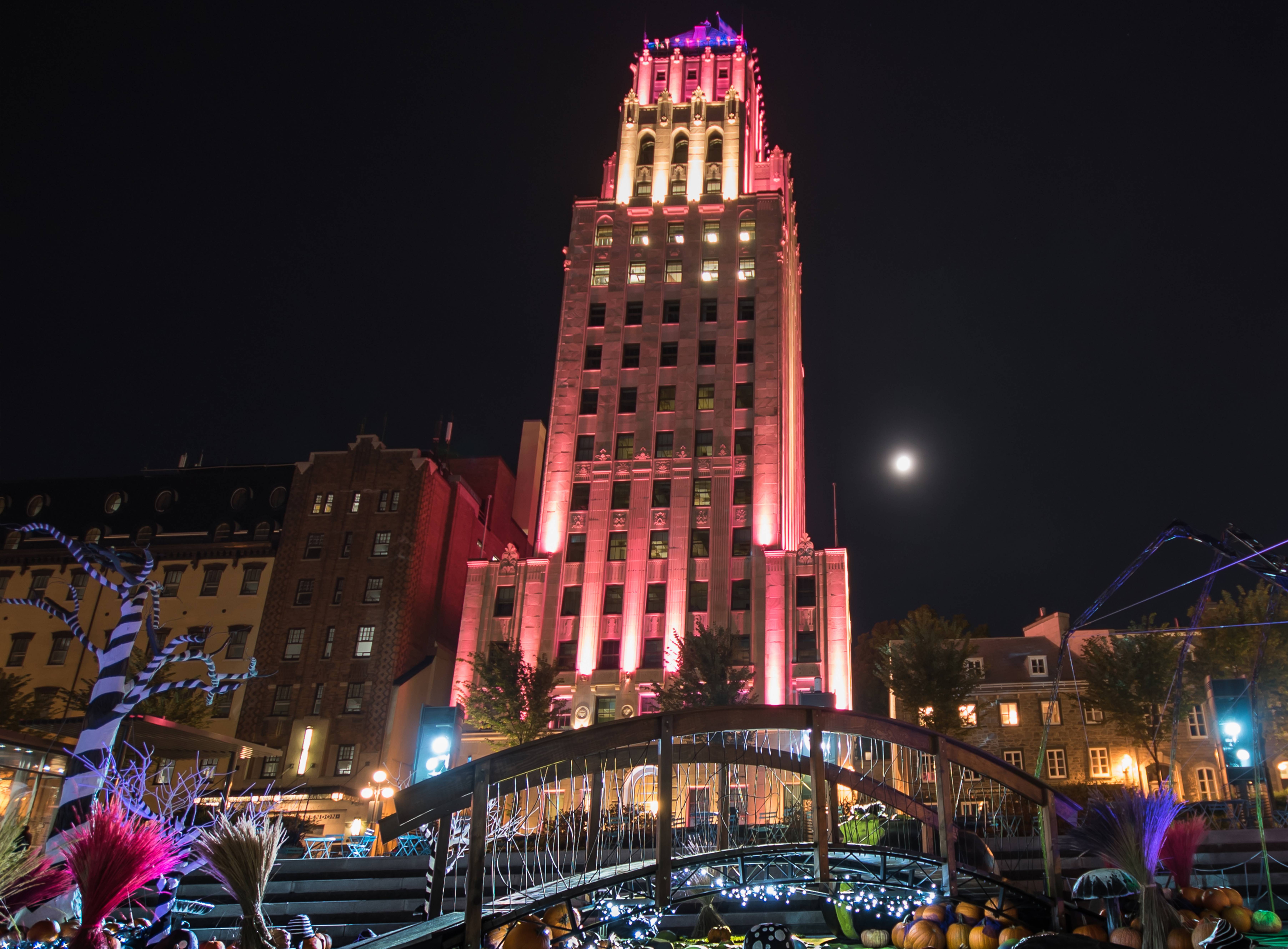 Illumination of the Price Building in Quebec City Buildings gbi engineering